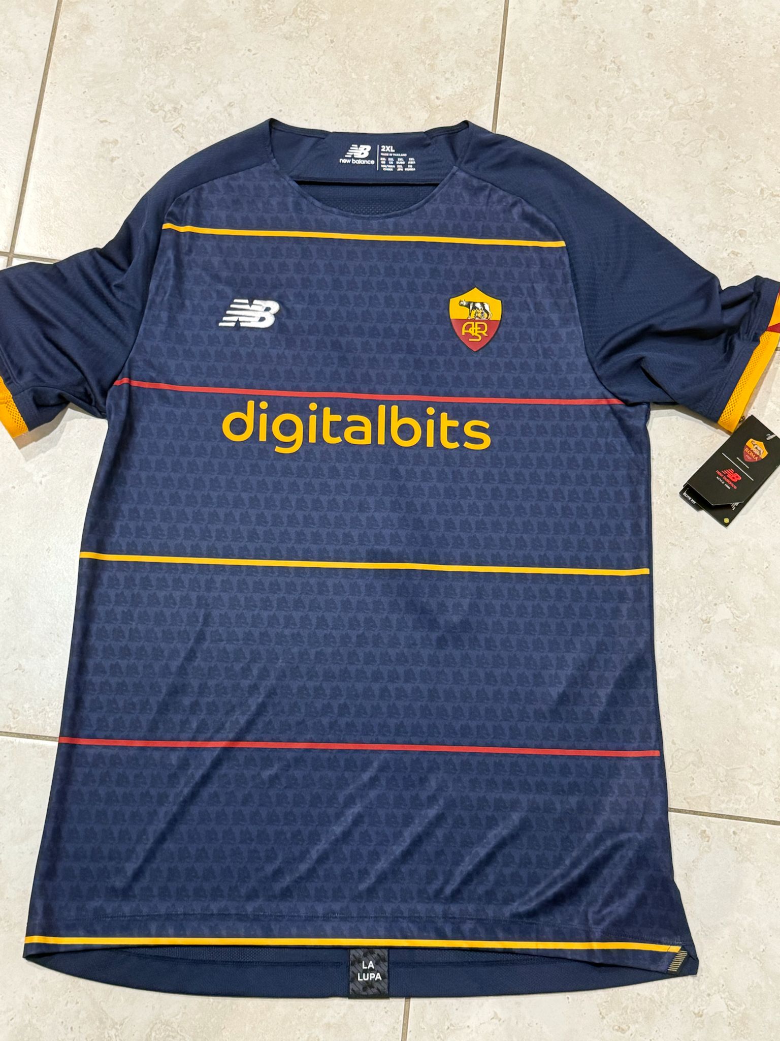 New Balance AS Roma 3rd Soccer Jersey XXL Bruno Conti #7