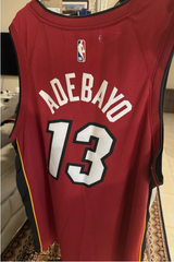 Jordan Brand Miami Heat Swingman Jersey Bam Adebayo #13 Size 56