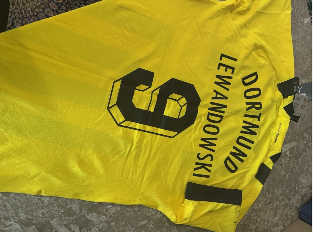 Puma BVB Borussia Dortmund Home Soccer Jersey - Lewandowski 2XL