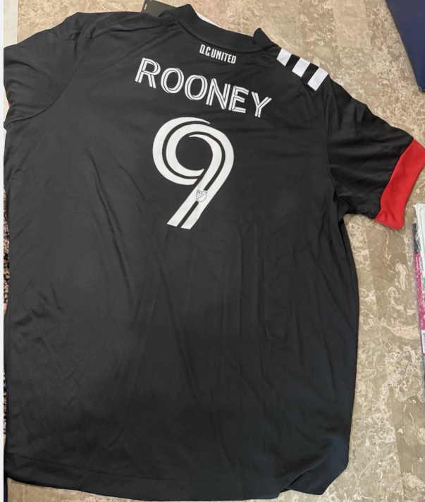 Adidas DC United Home Soccer Jersey - Rooney #9 2XL