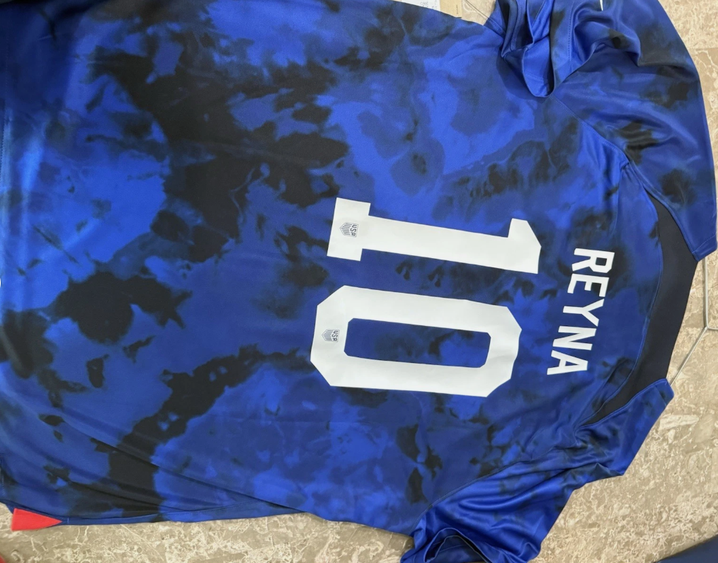 Nike US National Team Soccer Jersey Away Claudio Reyna #10 2XL