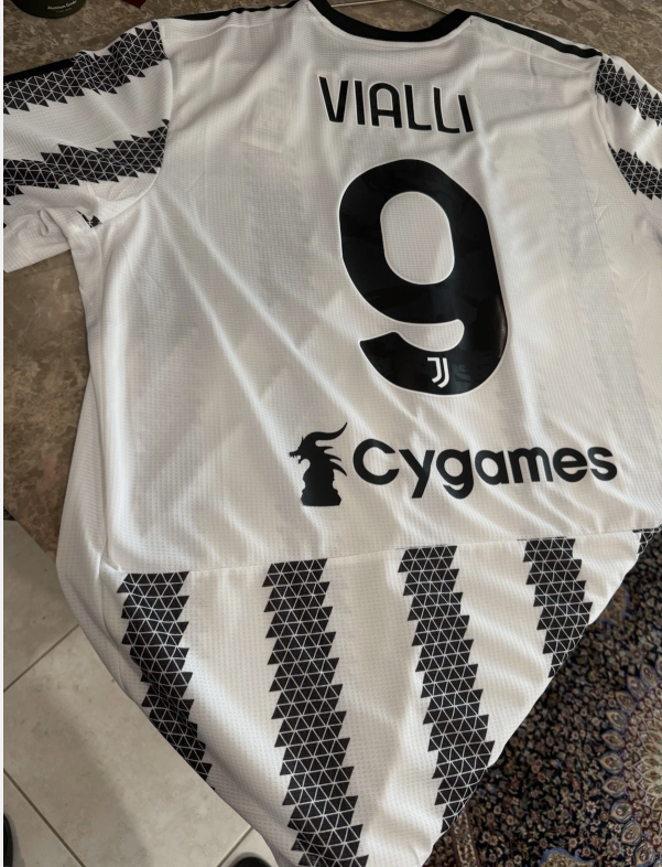ADIDAS MEN'S JUVENTUS 23/24 HOME JERSEY WHITE/BLACK 2XL - Vialli #9