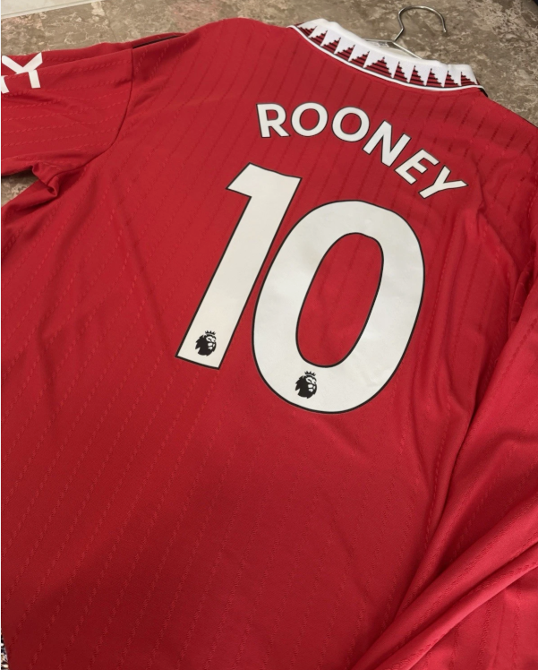 Adidas Manchester United 22/23 Long Sleeve Home Jersey - Rooney #10 size XL