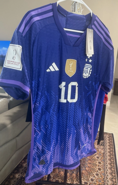 Adidas Argentina World Cup 2022 Champion Away Jersey Messi Size L