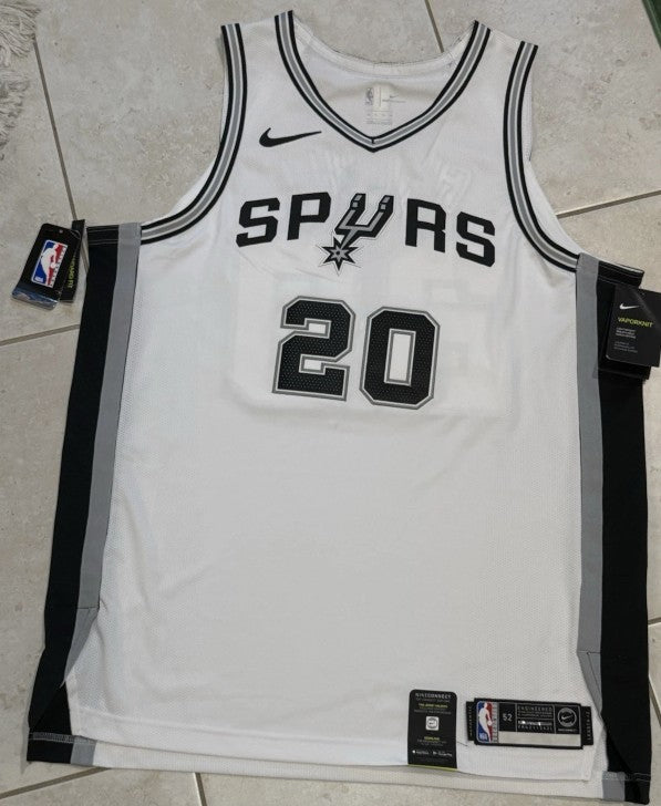 Nike NBA San Antonio Spurs Manu Ginobili Jersey 56 XXL White