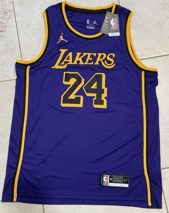 Jordan Los Angeles Lakers Swingman Jersey Kobe Bryant Size 56 Purple Gold #24
