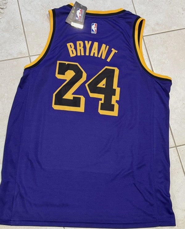 Jordan Los Angeles Lakers Swingman Jersey Kobe Bryant Size 56 Purple Gold #24