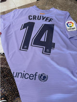 Nike 21/22 FC Barcelona Purple Dri-fit Jersey Johan Cryuff #14 2XL