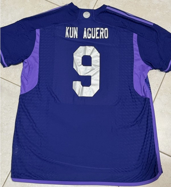 2022-2023 Argentina Away Jersey - Kun aguero 2XL