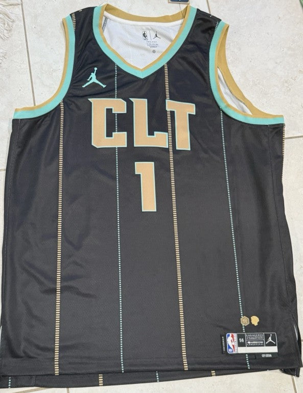 Nike Charlotte Hornets Swingman City Edition Buzz City Lamelo Ball #1 Size 56