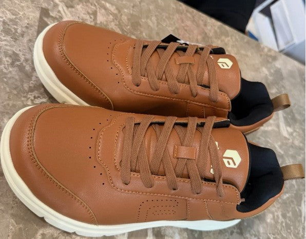 Fitville Men’s Briskwalk Delux Lace-up Business Casual Sneaker Brown Size 10EW