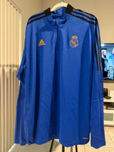 Adidas Men’s Real Madrid ¼ Zip Training Top Size XXL Blue Black And Orange