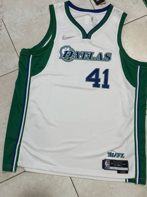 Nike Dallas Mavericks City Edition Jersey Size 56 Dirk Nowitzki #41 NBA White