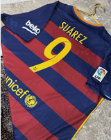 Nike 15/16 Barcelona Home Jersey Suarez #9 2XL