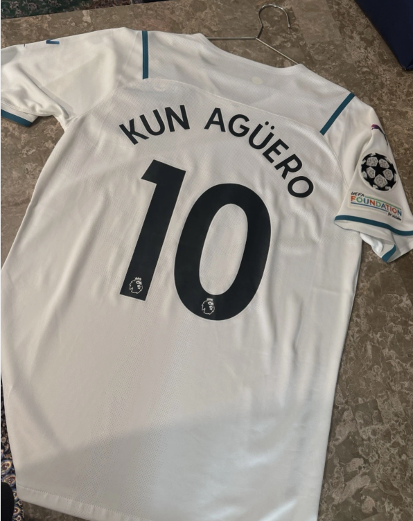 Puma Manchester City 21/22 Away Football Jersey - Kun Aguero Size 2XL