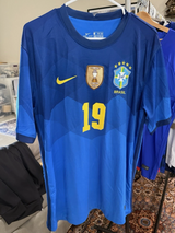 Nike Brazil Brazil National Team Jersey Copa America Badge Juninho #19 2XL