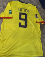 Marathon Ecuador National Team Home Official Soccer Jersey Hurtado #9 XL