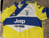 Adidas MEN'S JUVENTUS 21/22 THIRD JERSEY SHOCK YELLOW/BLUE 2XL