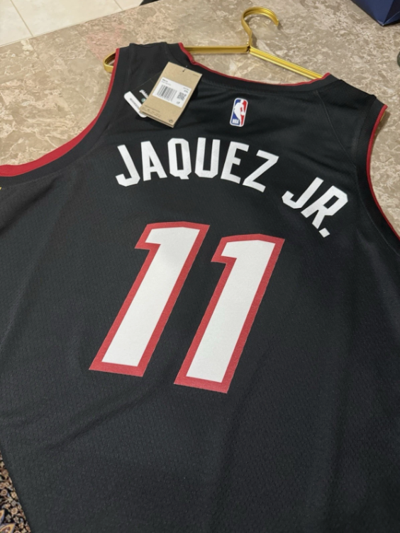 Nike NBA Miami Heat Swingman Icon Edition Jersey - Jaquez Jr. Size 56