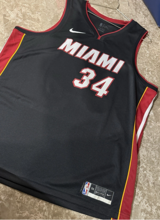 Nike Miami Heat Swingman Jersey Icon Edition Ray Allen #34 Size 56 Black