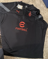 AC Milan ¼ Zip Long Sleeve Training Top - Black & Red 2XL