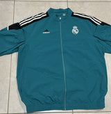 Adidas Real Madrid Pre Training Jacket Prime Blue Turquoise Full Zip Size XXL