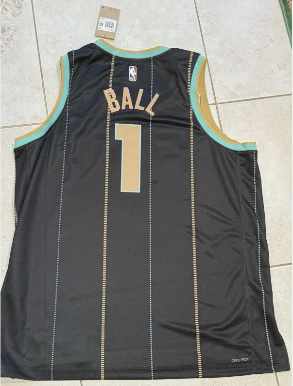 Nike Charlotte Hornets Swingman City Edition Buzz City Lamelo Ball #1 Size 56