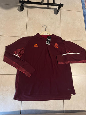 Adidas Men’s Training Shirt Long Sleeve Ultimate ½ Zip Real Madrid Maroon XXL